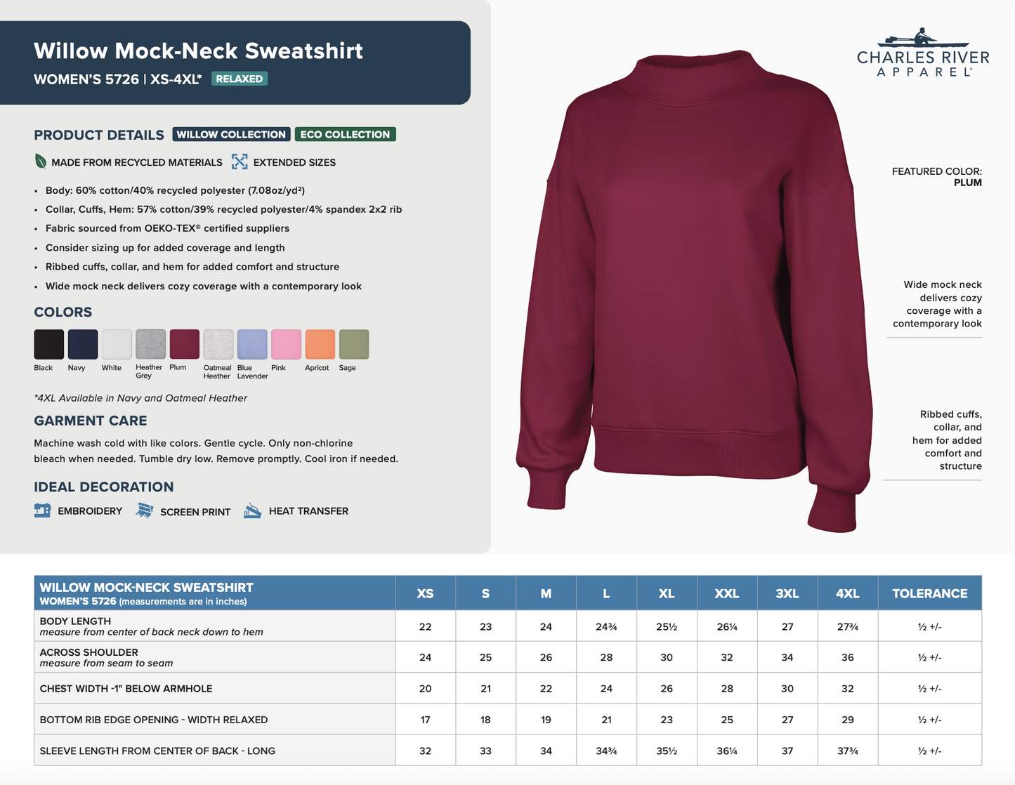 Monogram Fishtail Mock Neck Sweatshirt