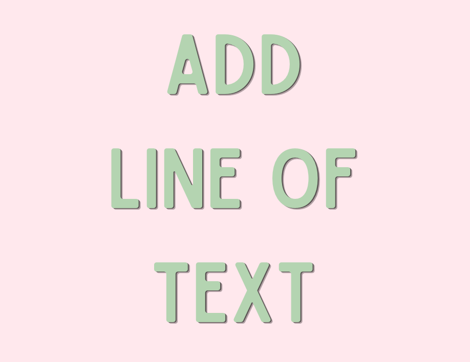 Add Line of Embroidery Text
