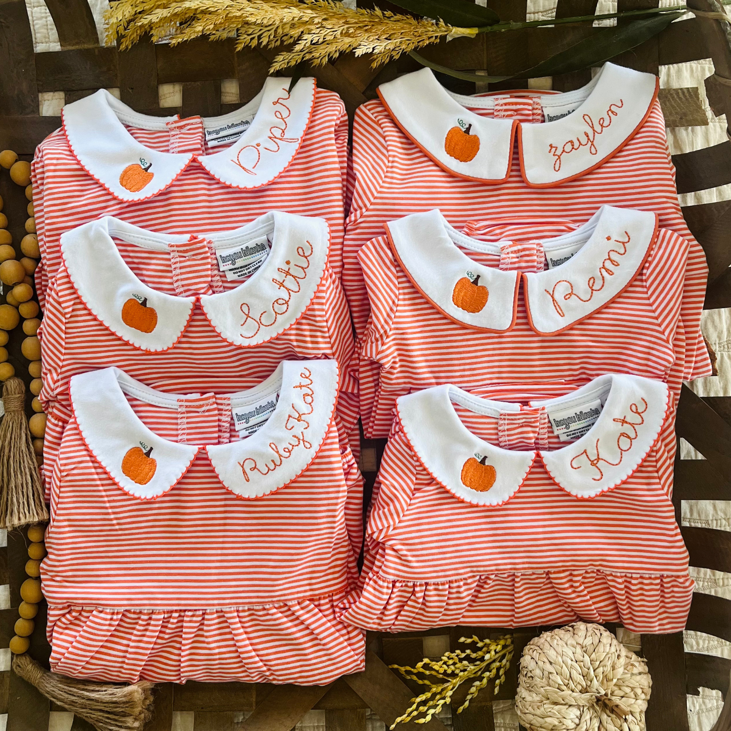 Pumpkin Peter Pan Collar Bubble