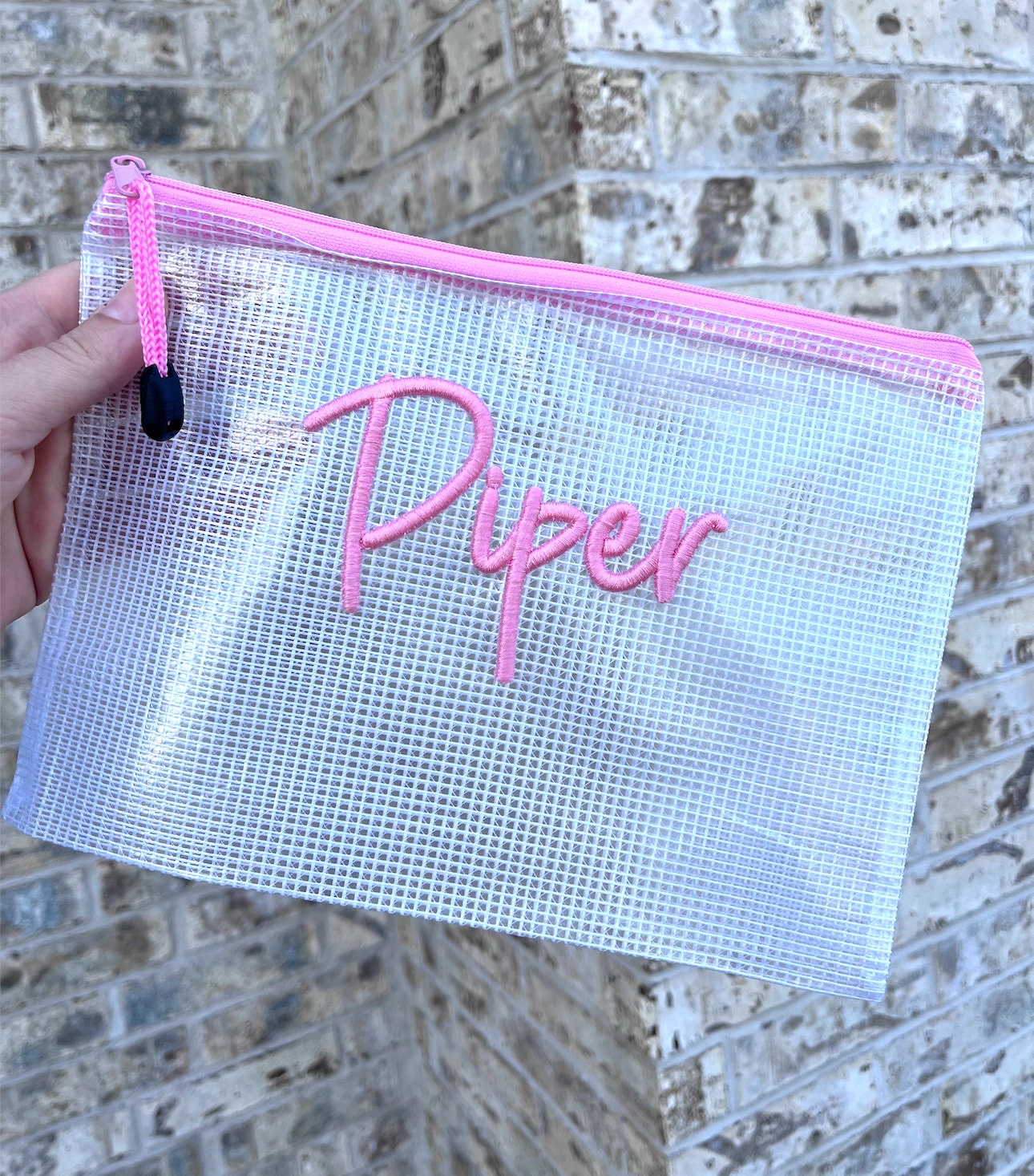 3D Puff Embroidery Mesh Bag