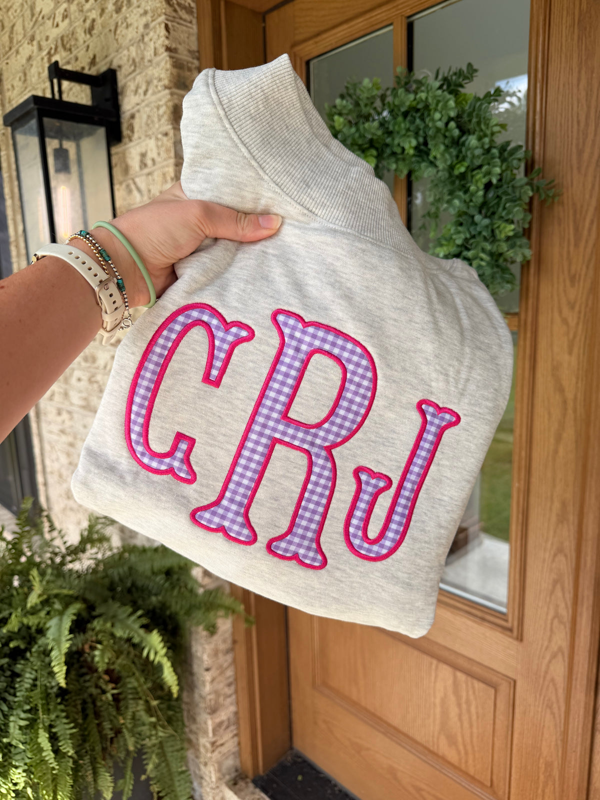Custom Mock Neck Sweatshirt (Large Applique)