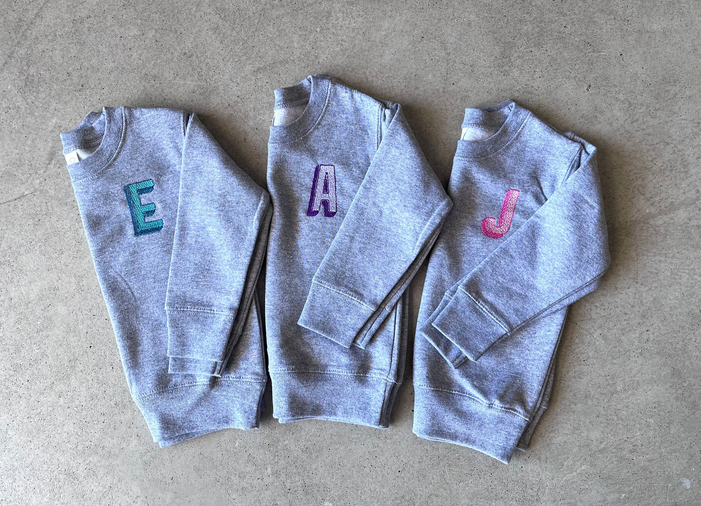 Toddler Two Tone Initial Sweatshirt