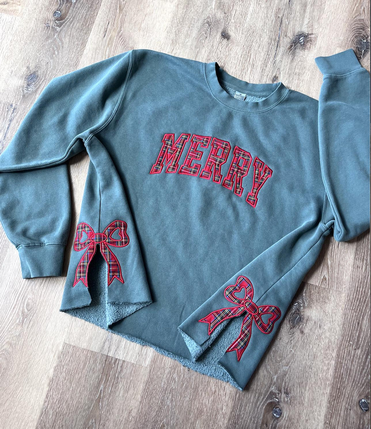 Merry Side Bow Cut-Out Sweatshirt