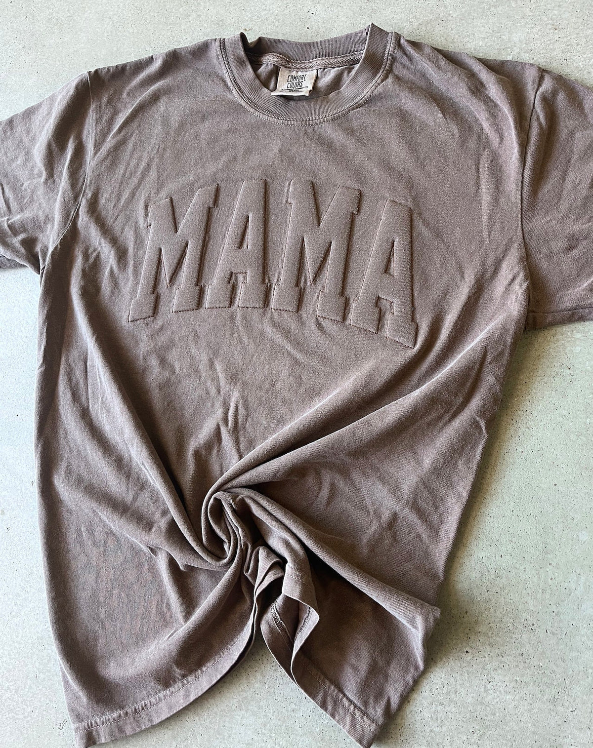 Embossed 3D Puff MAMA Comfort Color Shirt
