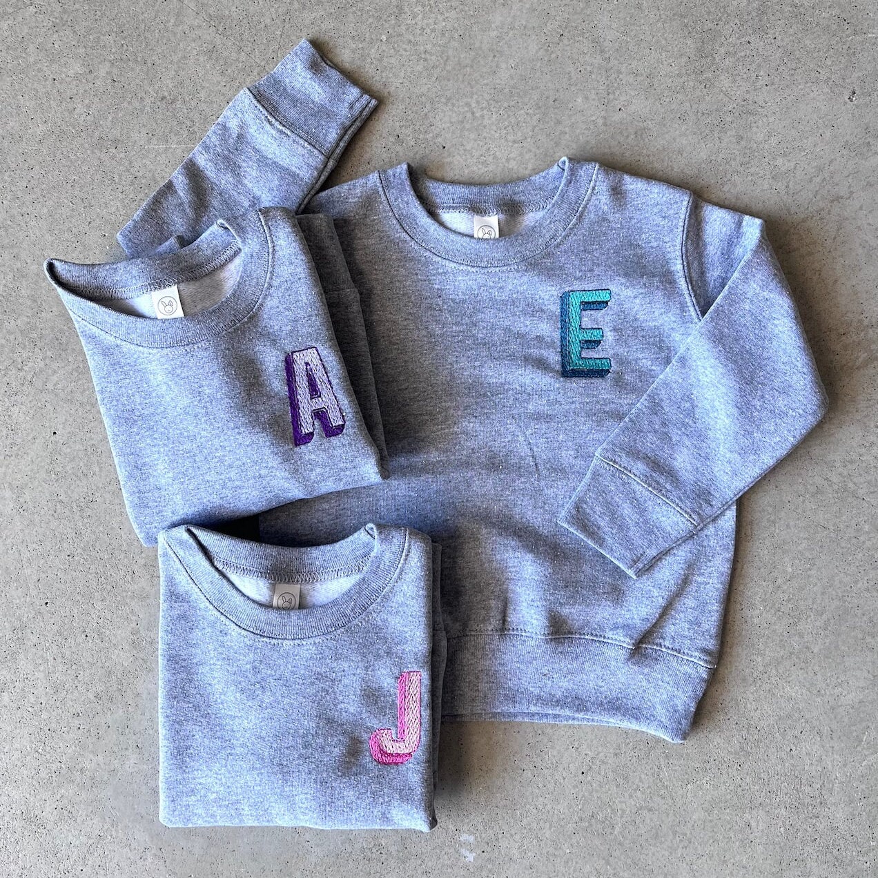 Toddler Two Tone Initial Sweatshirt