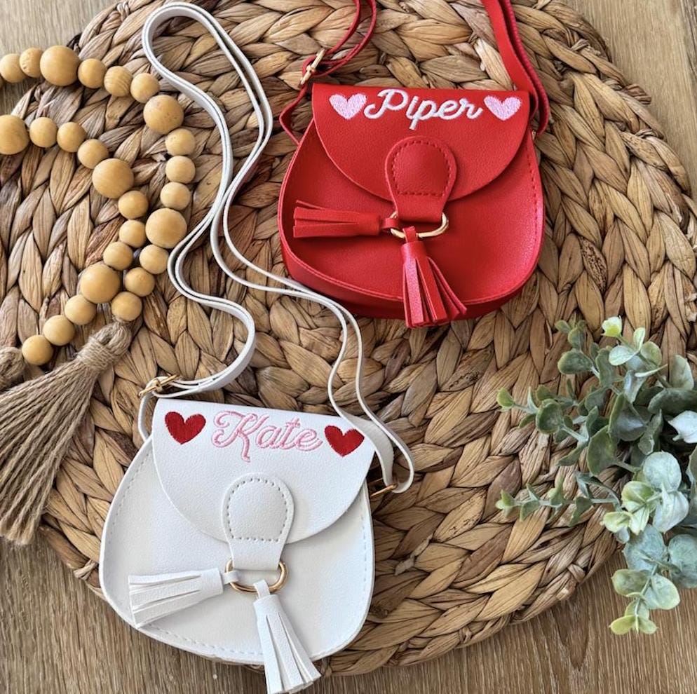 Personalized Heart Toddler Crossbody Purse