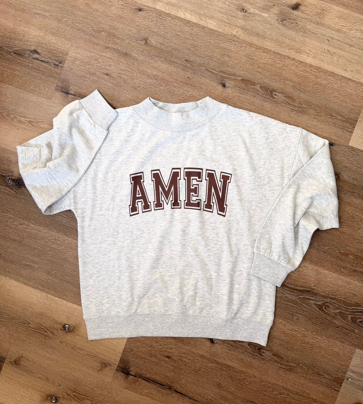 Amen Printed Mock Neck Sweatshirt