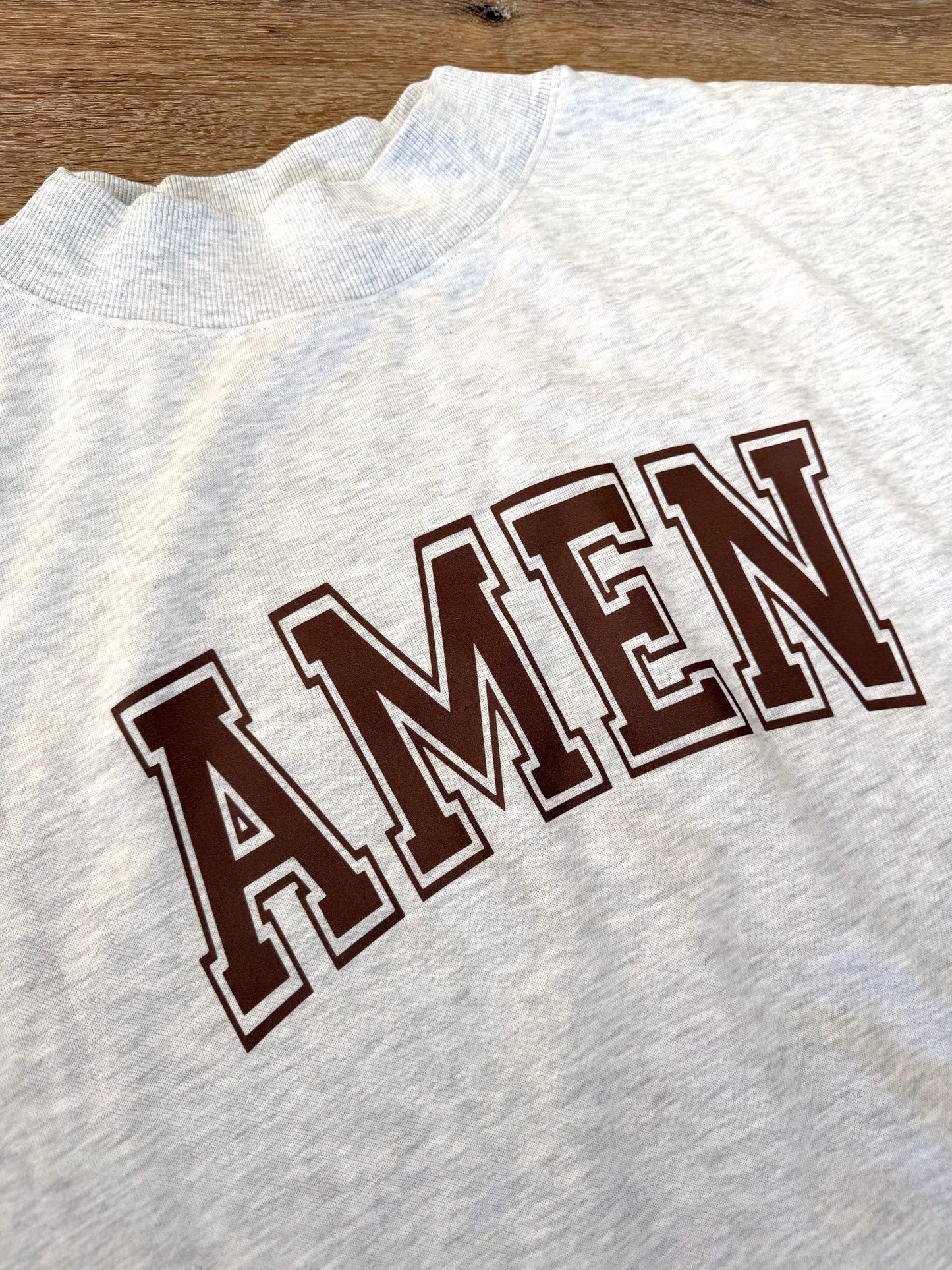 Amen Printed Mock Neck Sweatshirt