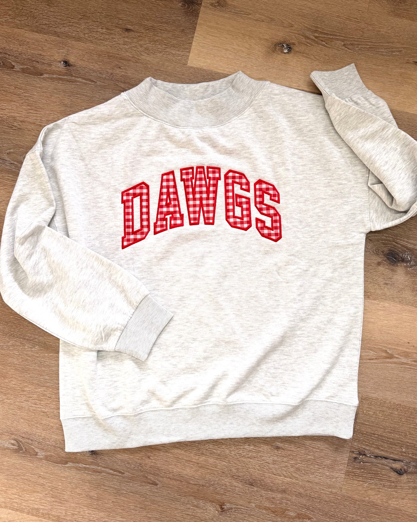 Custom Mock Neck Varsity Font Sweatshirt