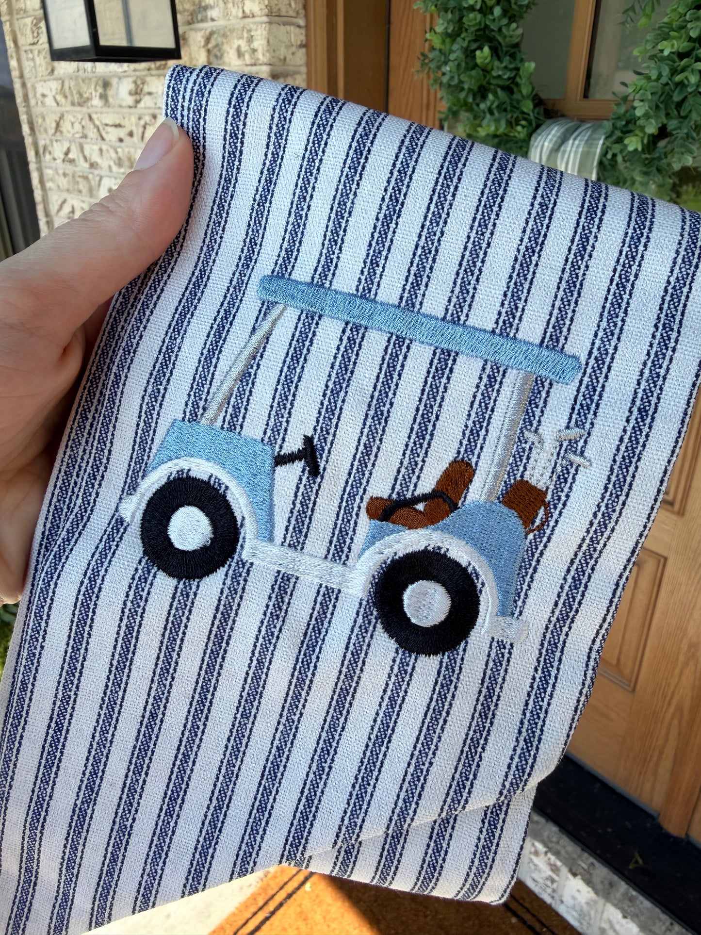 Embroidered Golf Cart Wreath Sash