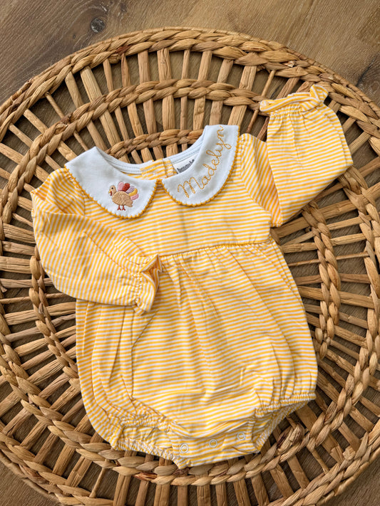 Turkey Peter Pan Collar Bubble