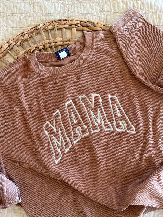 Corded Mama Embroidered Sweatshirt