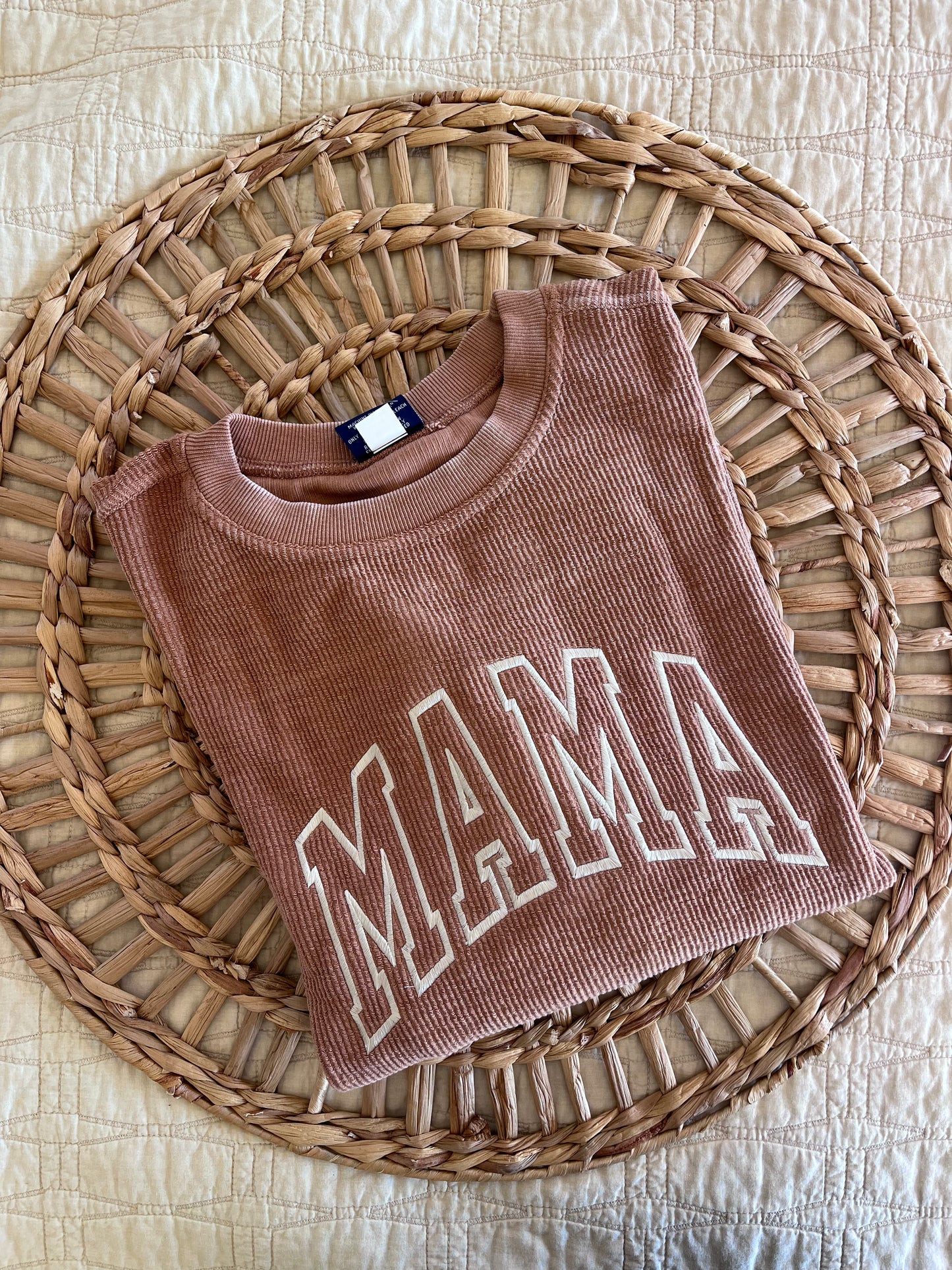 Corded Mama Embroidered Sweatshirt