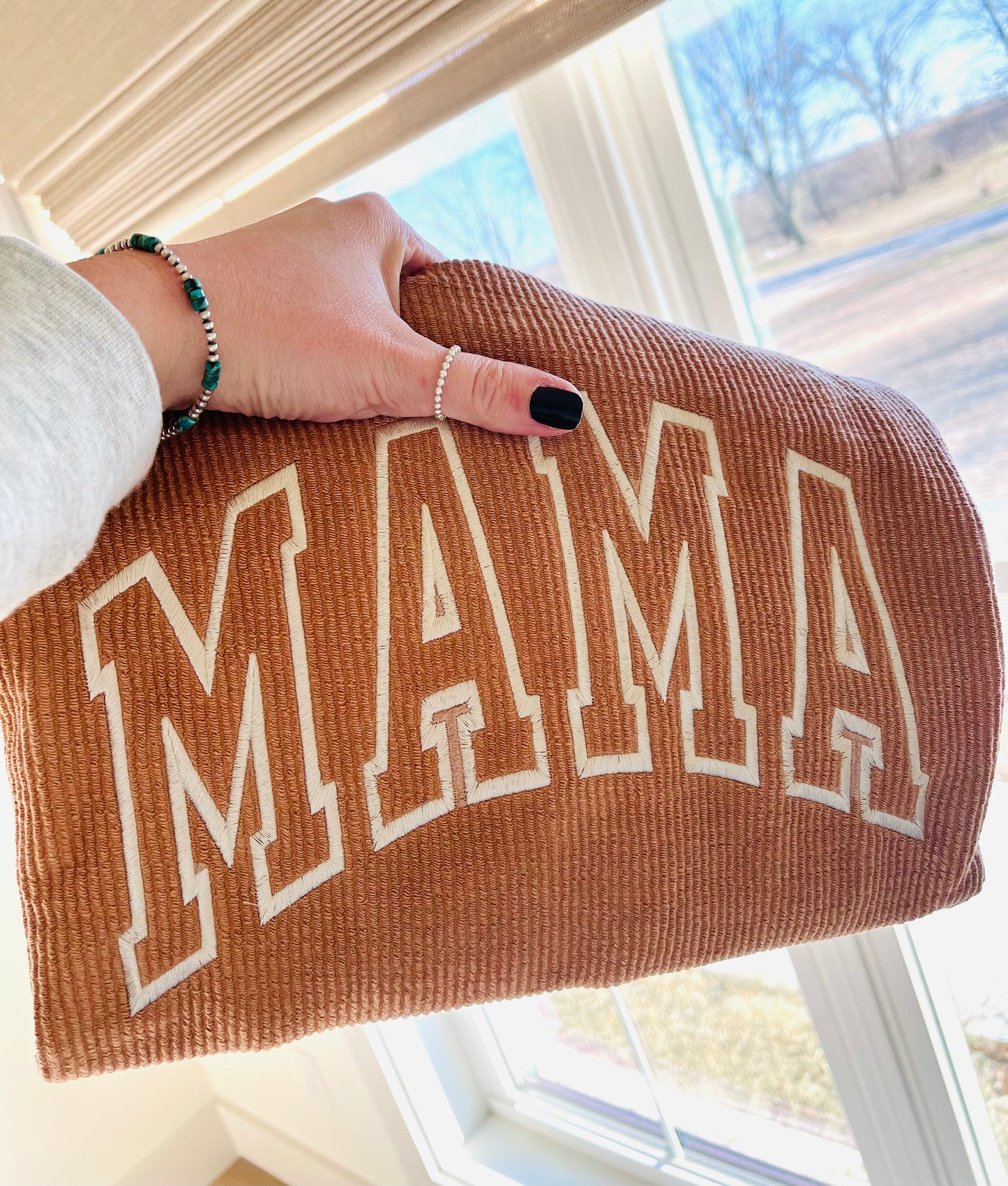 Corded Mama Embroidered Sweatshirt