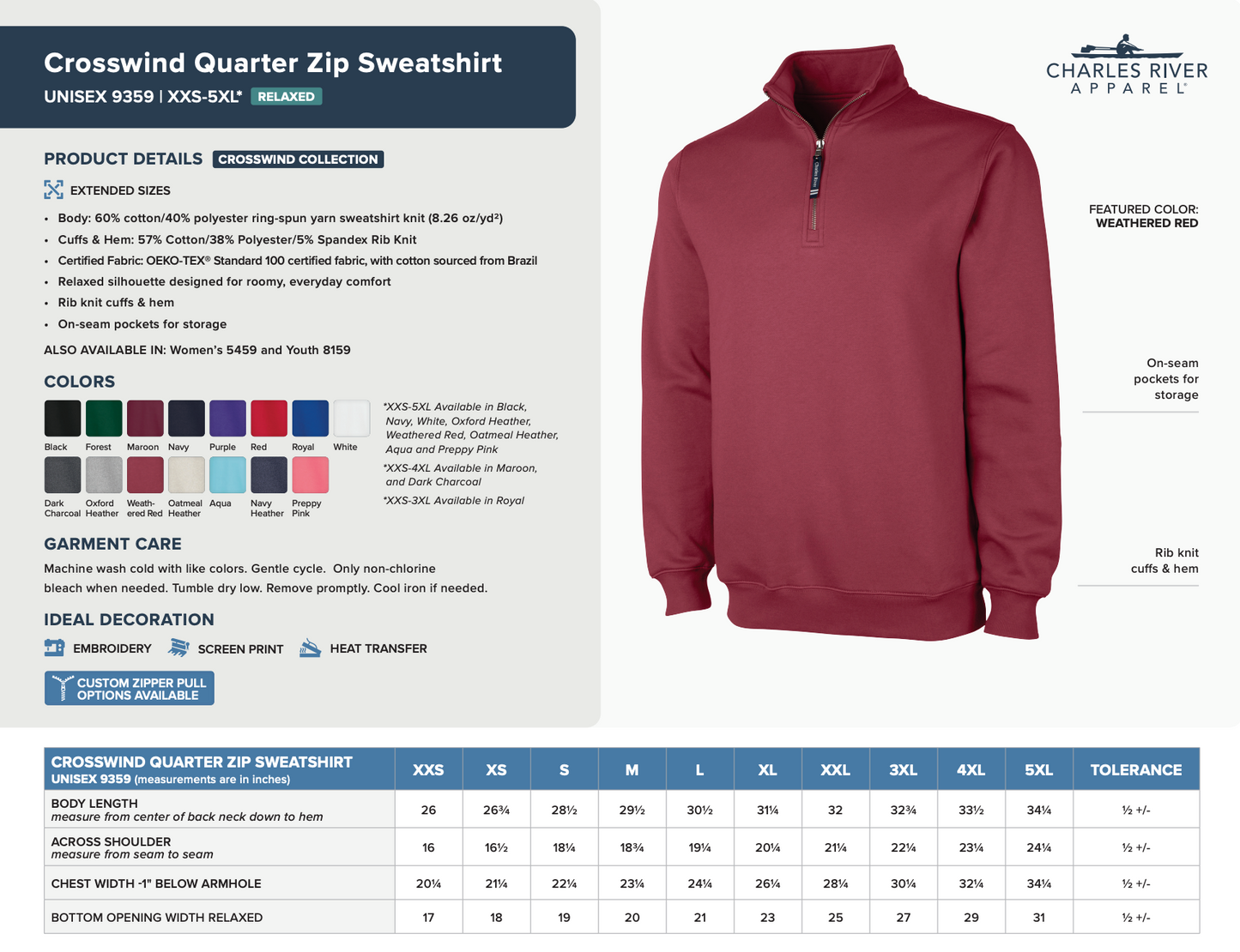 Monogram Quarter Zip with pockets