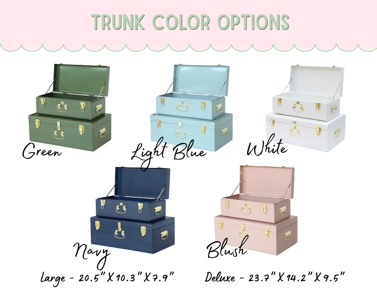 Embroidered Metal Keepsake Trunk