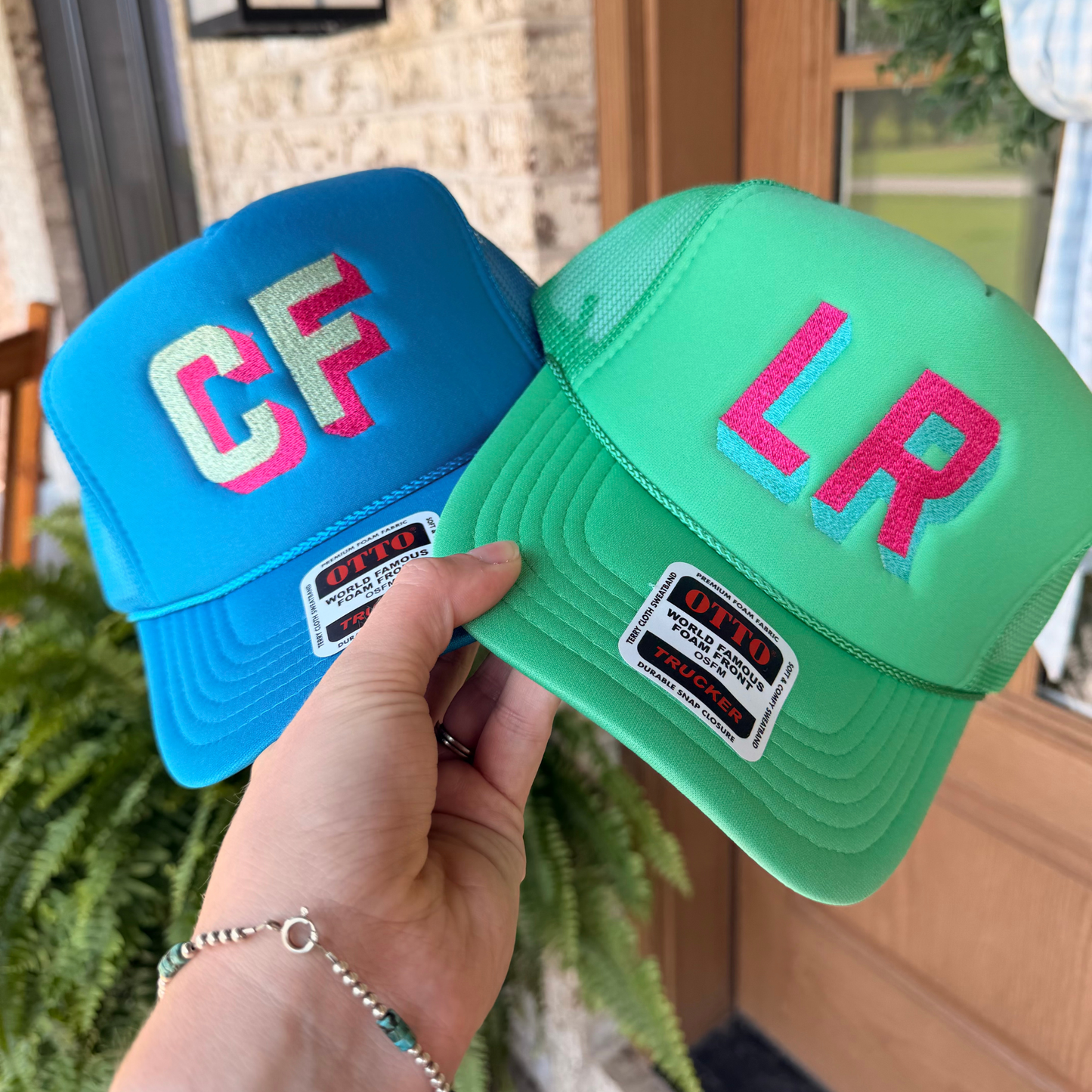 Monogram Two Tone Trucker Hat