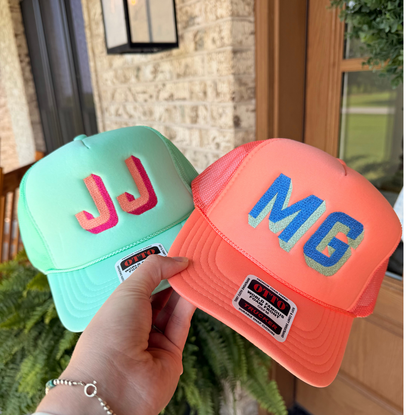 Monogram Two Tone Trucker Hat