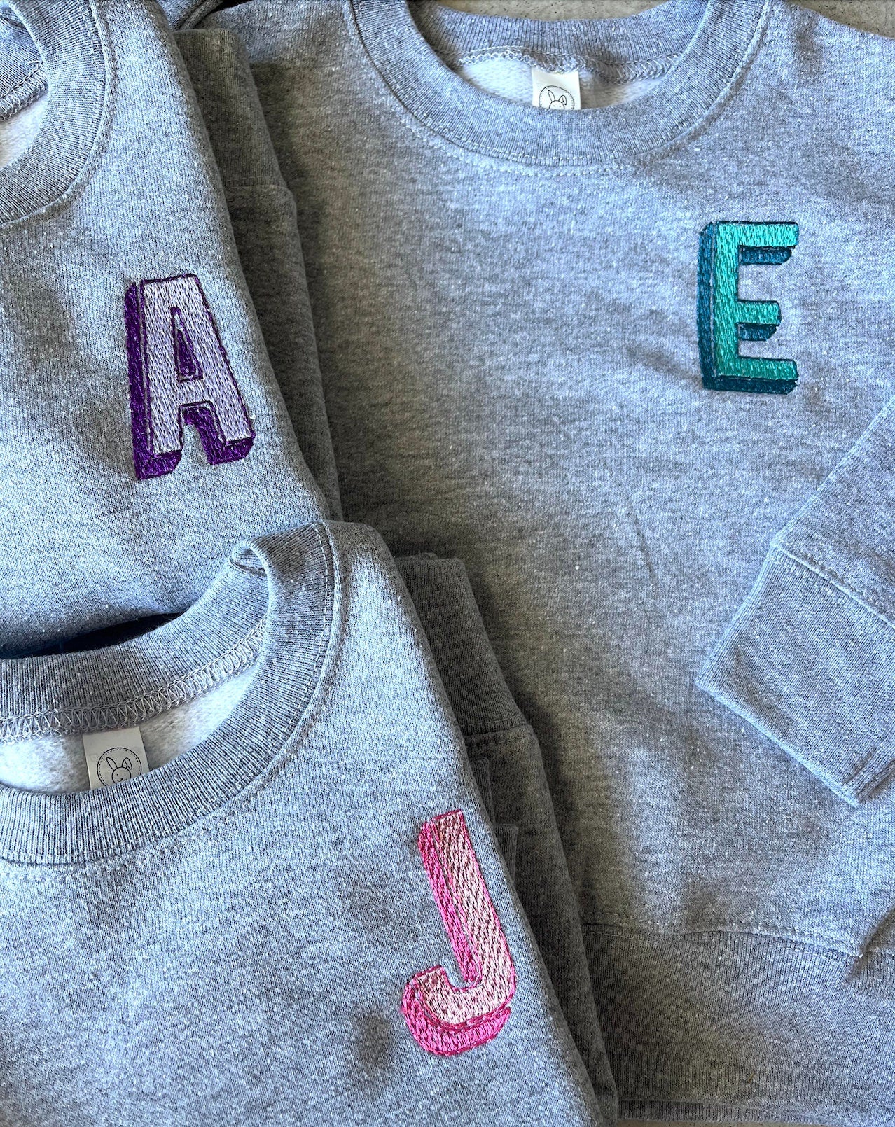 Toddler Two Tone Initial Sweatshirt